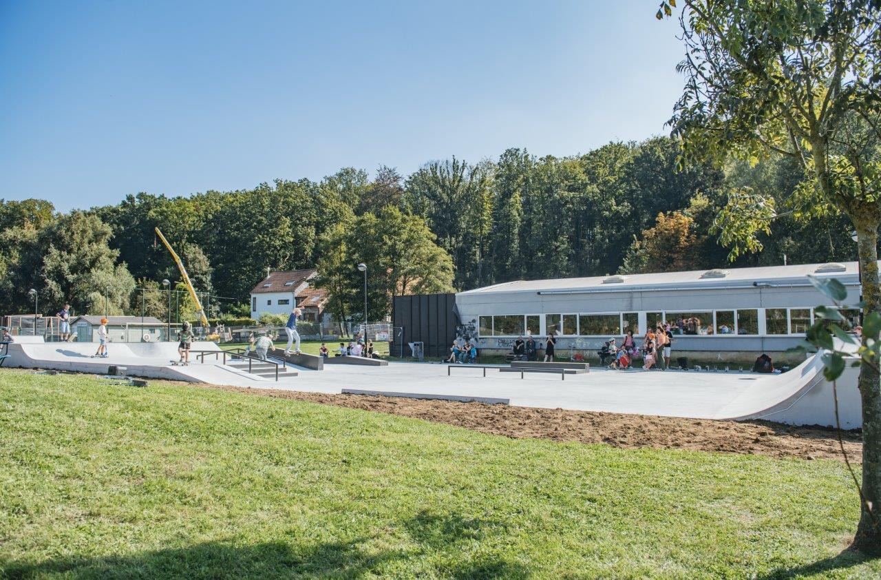 Vernieuwde skatepark op de Colombasite